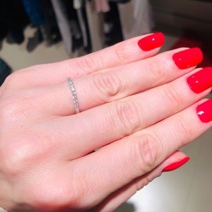 5.75 diamond band (1/4 carat) 10k white gold